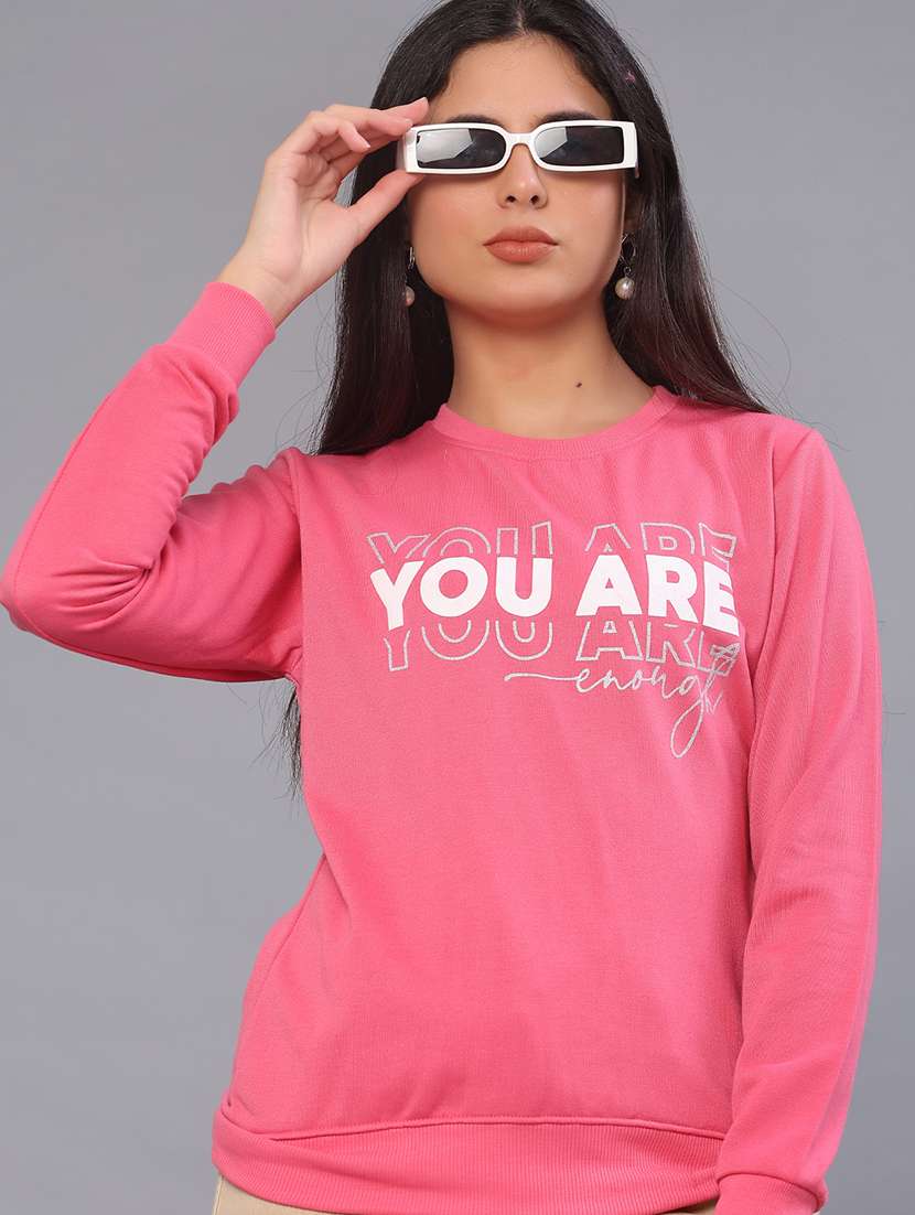women printed long sleeve sweatshirt