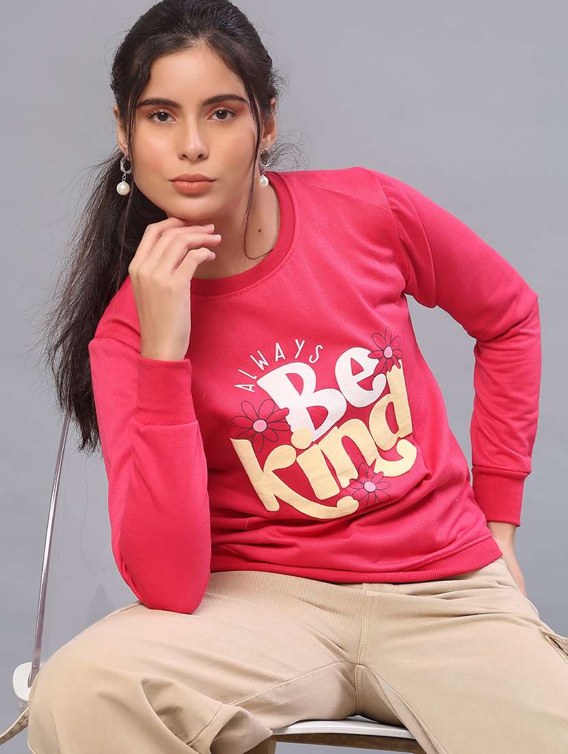 women printed long sleeve sweatshirt