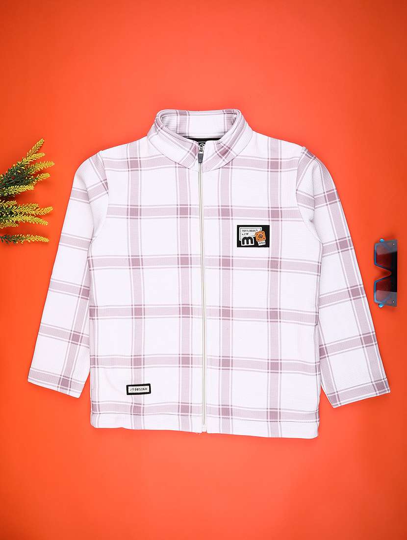 boys checkered long sleeves regular jacket