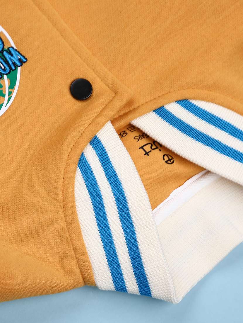 boys color blocked long sleeve varsity jacket - 21949459 -  Standard Image - 3