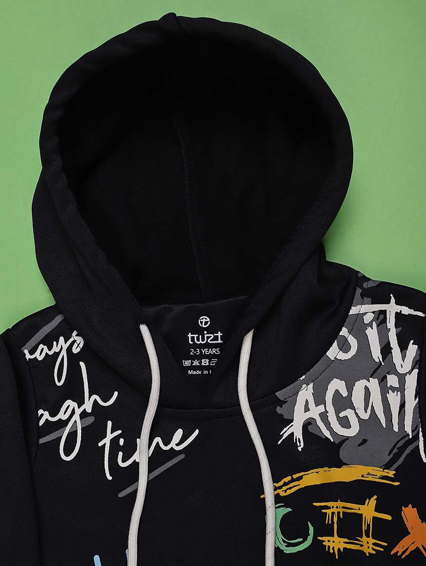 boys printed long sleeve hooded sweatshirt - 21949462 -  Standard Image - 3