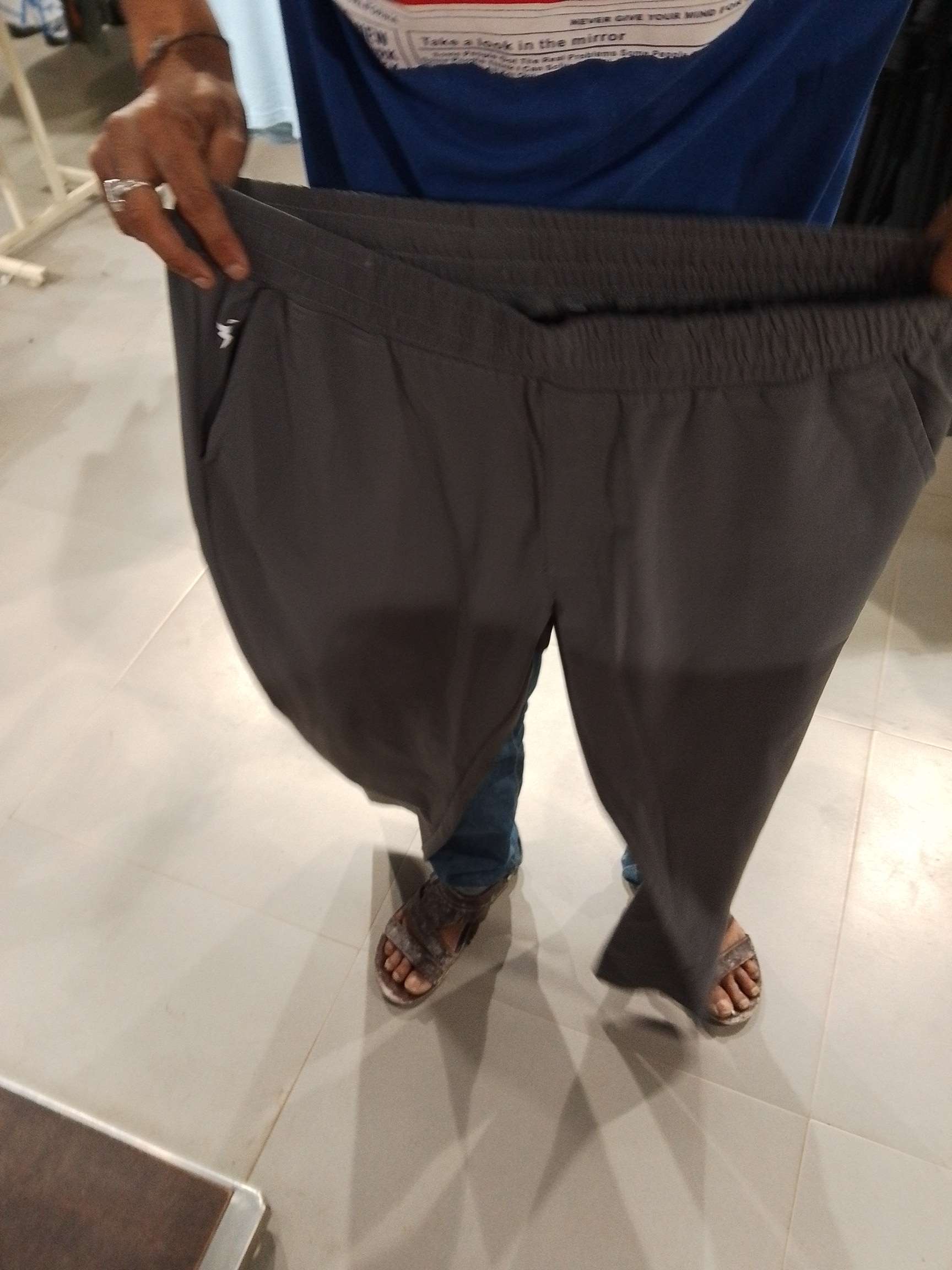 dark grey polyester track pant - 21949485 - Zoom Image - 0