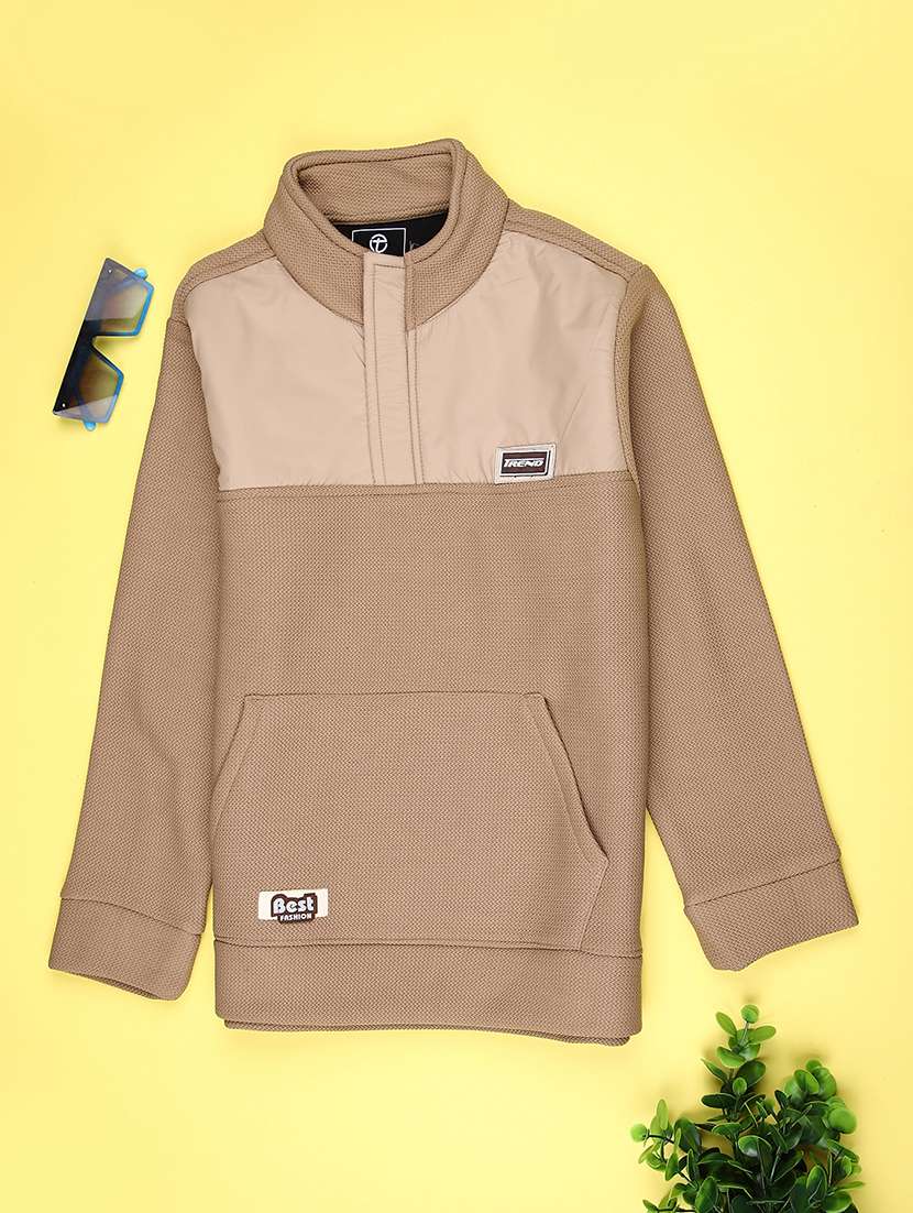 boys color block long sleeve sweatshirt