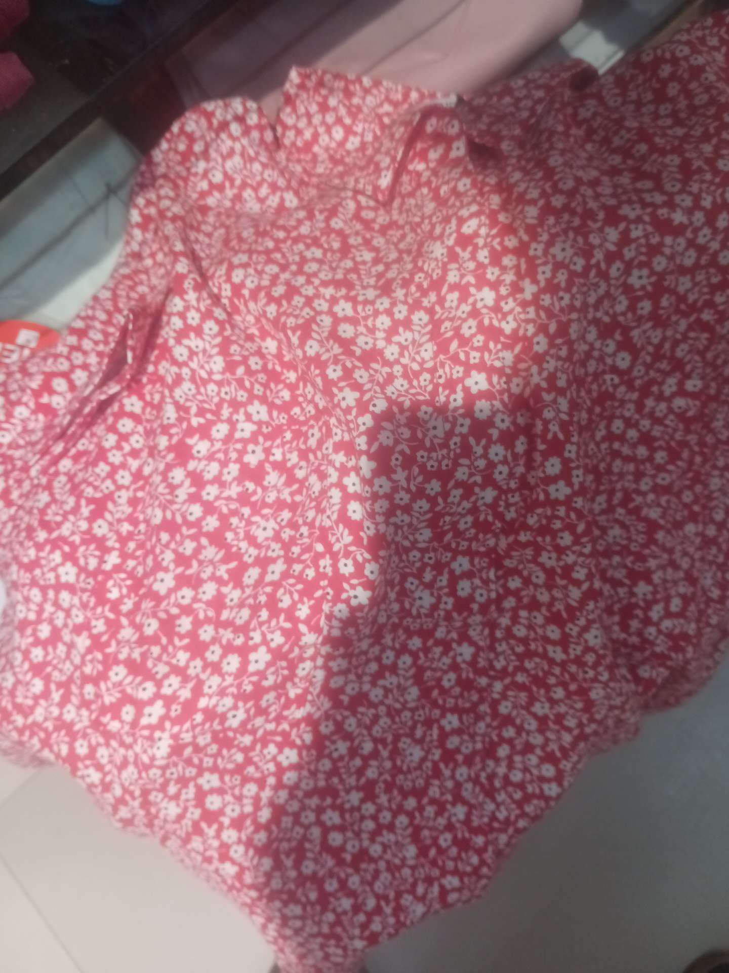red rayon shirt - 21949543 -  Zoom Image - 0