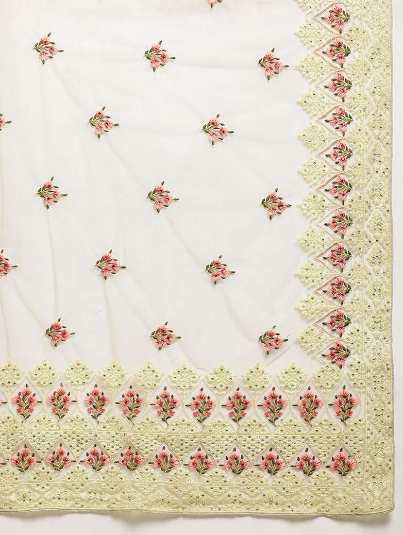 women solid with work embroidered saree with blouse - 21949814 - Standard Image - 3