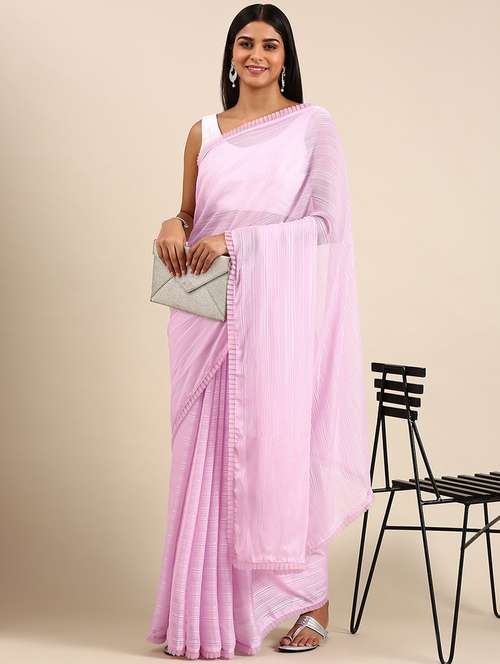 women solid plain saree with blouse - 21949833 -  Standard Image - 0