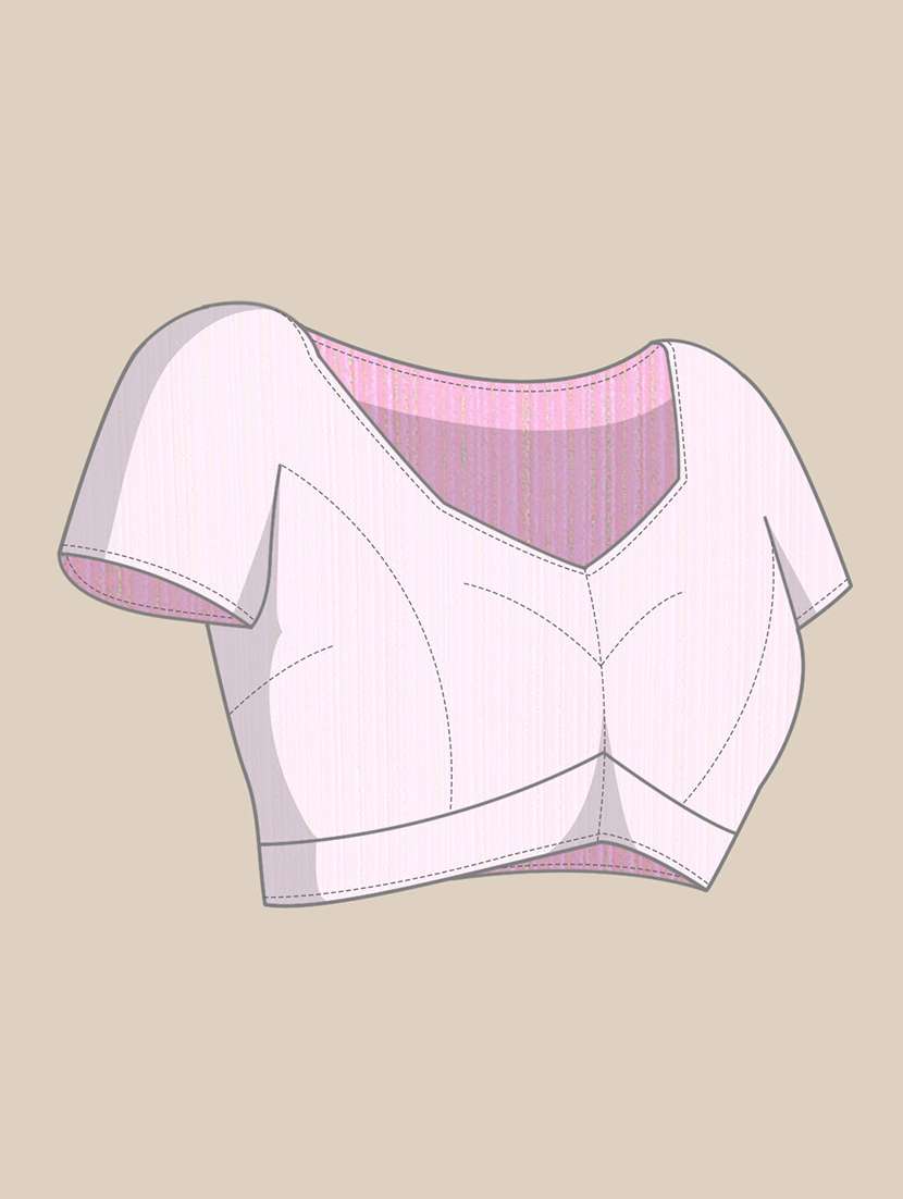 women solid plain saree with blouse - 21949833 -  Standard Image - 3