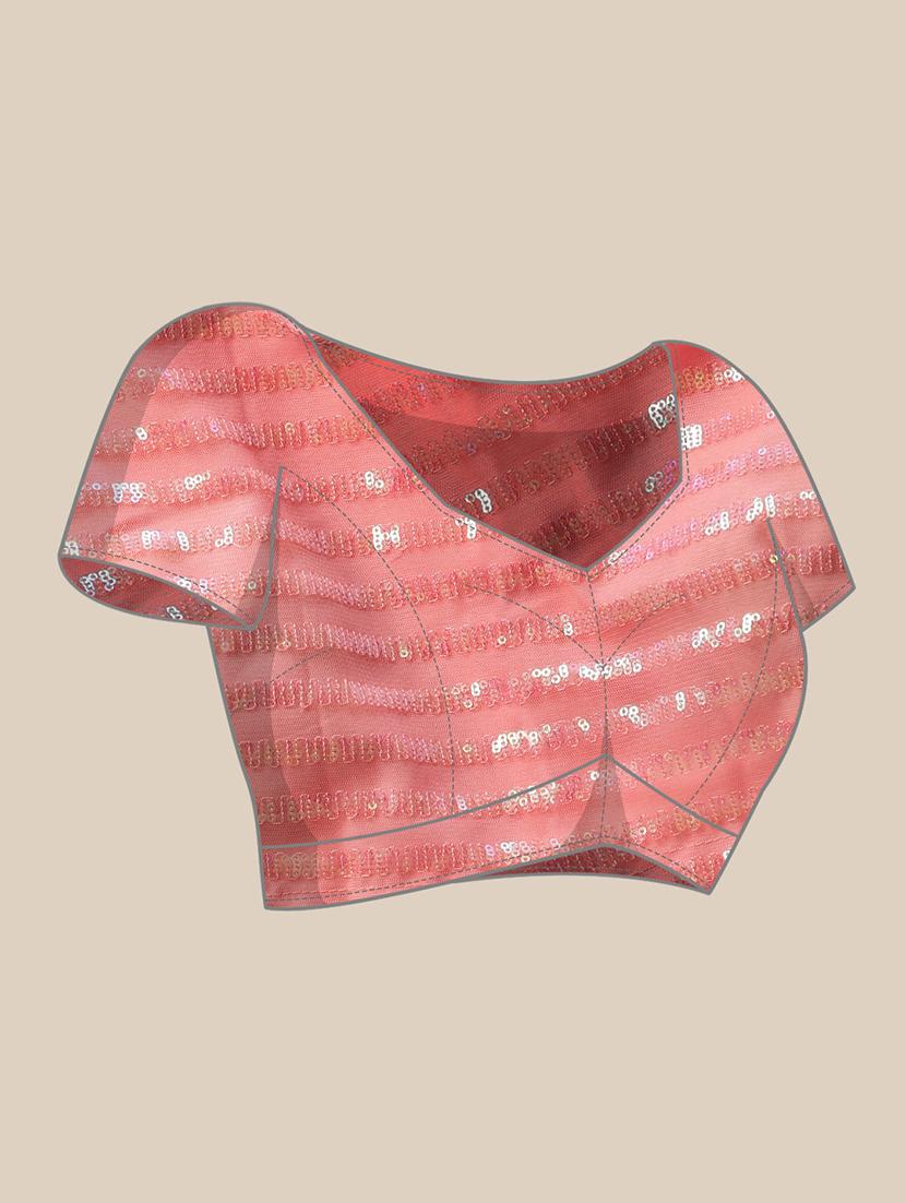 women solid with work embellished saree with blouse - 21949915 - Standard Image - 3