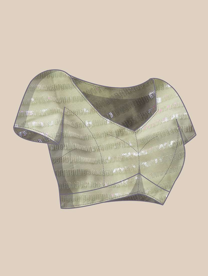 women solid with work embellished saree with blouse - 21949916 -  Standard Image - 3