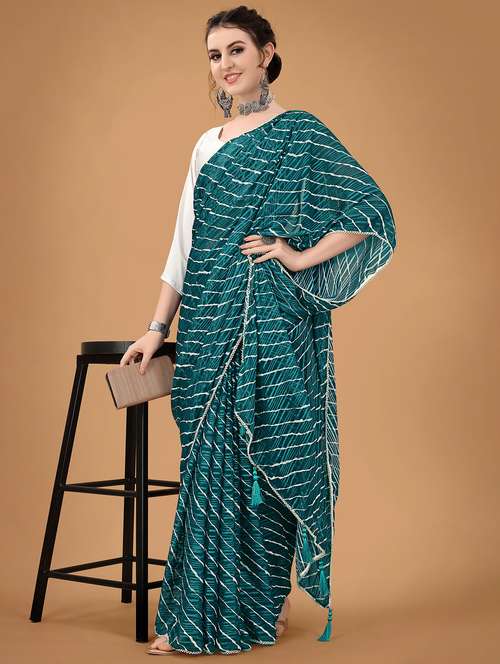 women printed casual wear saree with blouse - 21950014 -  Standard Image - 0