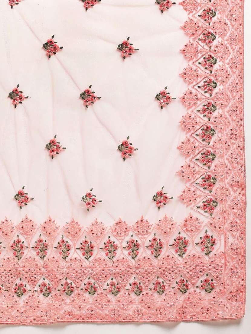 women solid with work embroidered saree with blouse - 21950062 -  Standard Image - 3