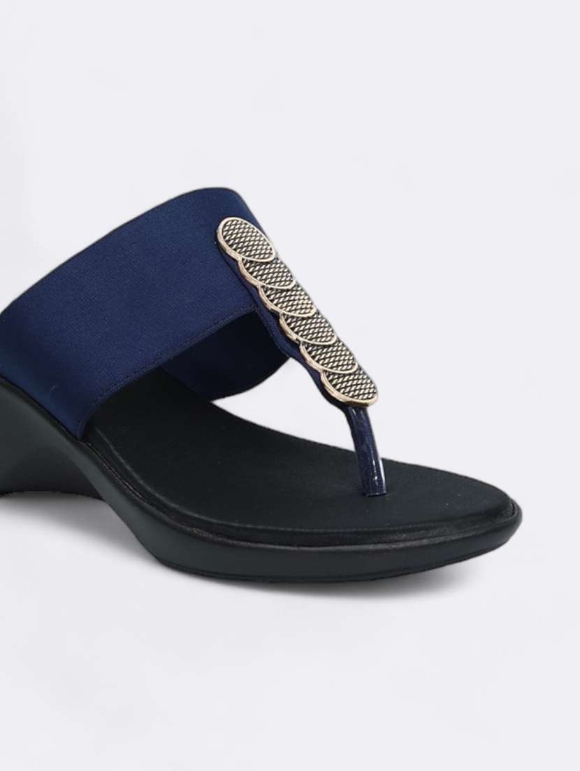 women blue toe separator wedge - 21950082 - Standard Image - 3