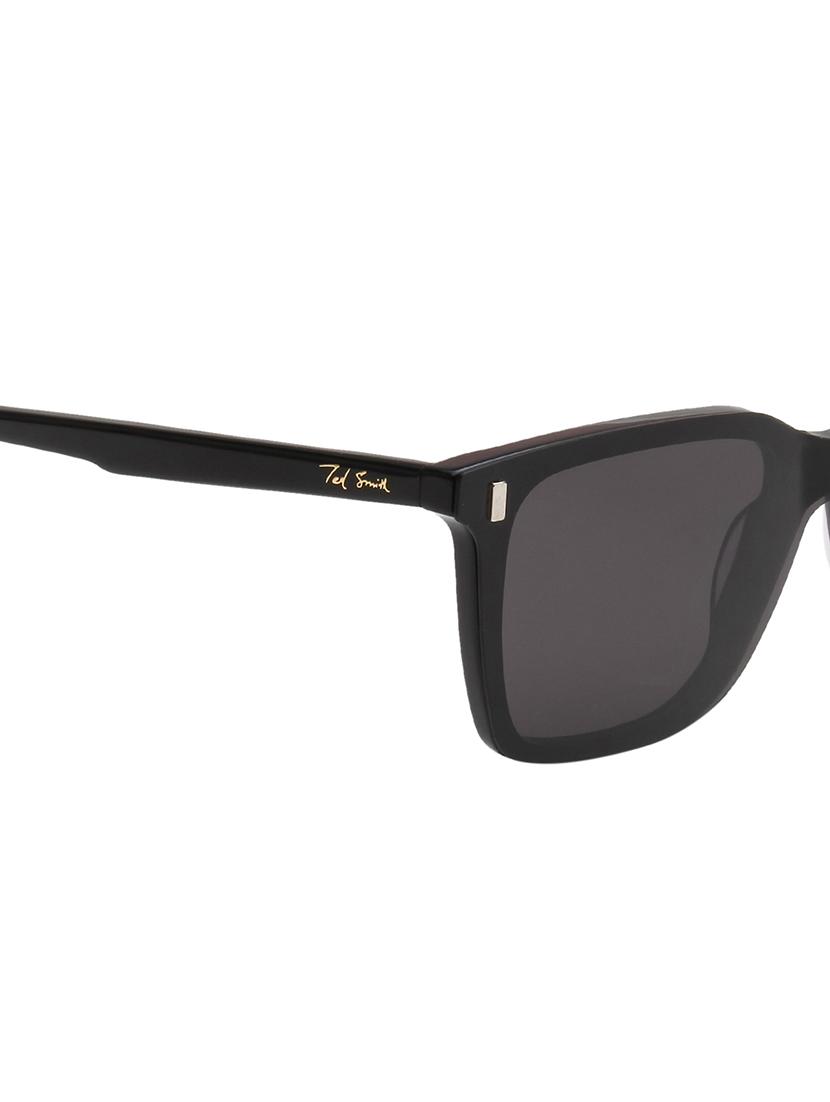 ted smith unisex black wayfarer acetate clip on frames clip on sunglasses with polarized lens - 21950184 - Standard Image - 5