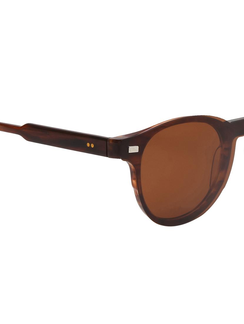 ted smith unisex demi brown round acetate clip on frames clip on sunglasses with polarized lens - 21950191 - Standard Image - 5
