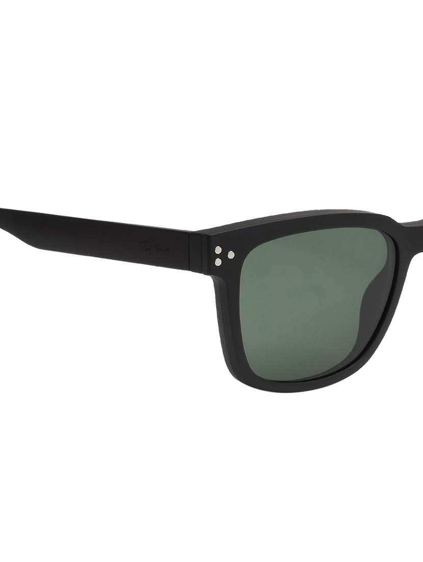 ted smith unisex black-green square clip on frames clip on sunglasses with polarized lens - 21950201 -  Standard Image - 5