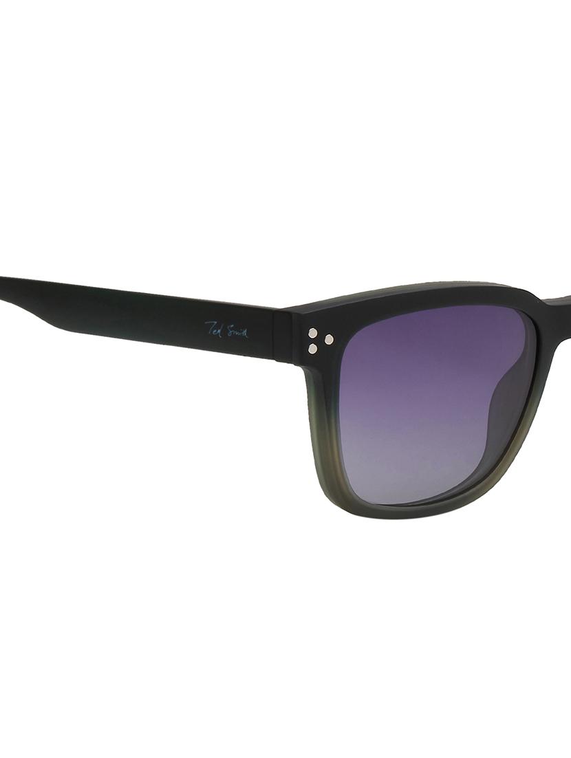 ted smith unisex green-purple square clip on frames clip on sunglasses with polarized lens - 21950202 - Standard Image - 5