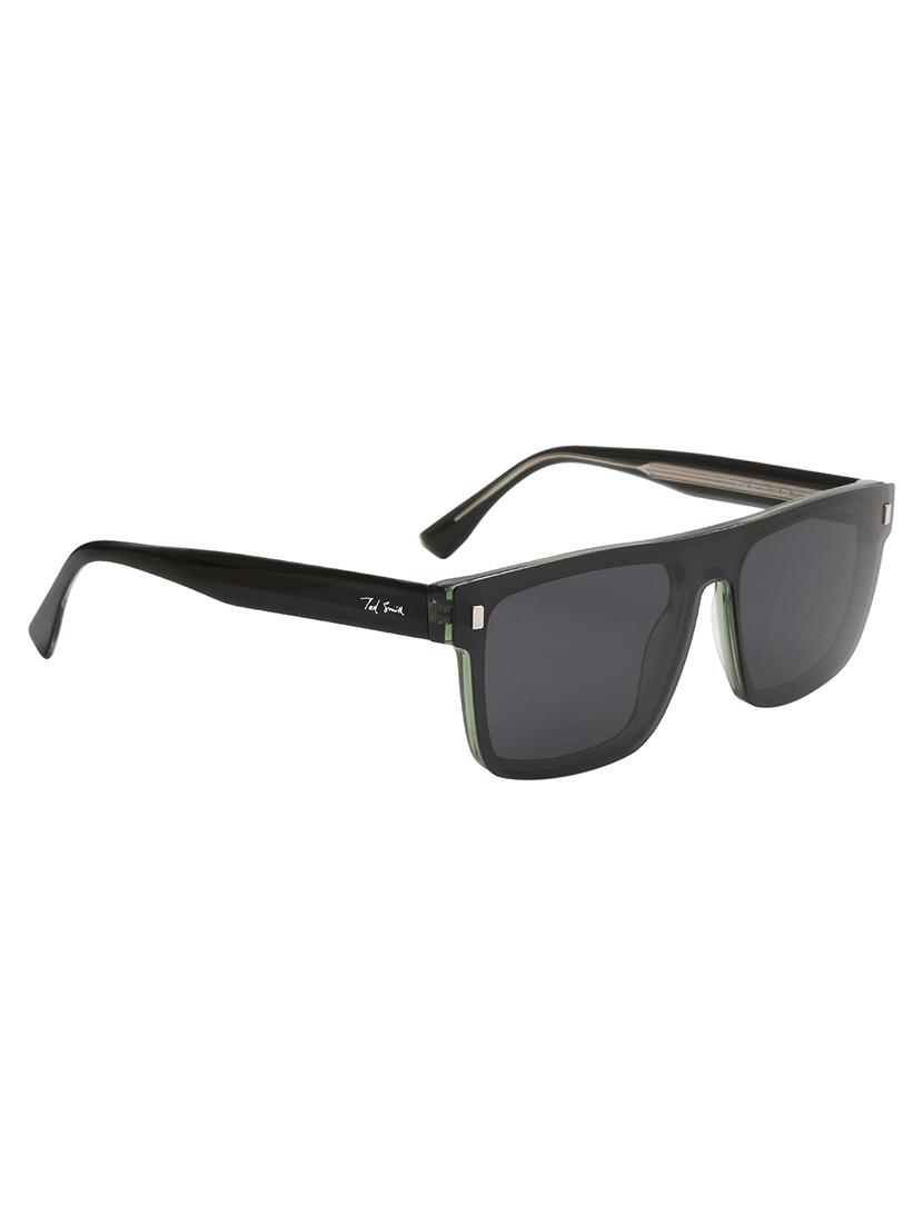 ted smith unisex green square acetate clip on frames clip on sunglasses with polarized lens - 21950209 - Standard Image - 3