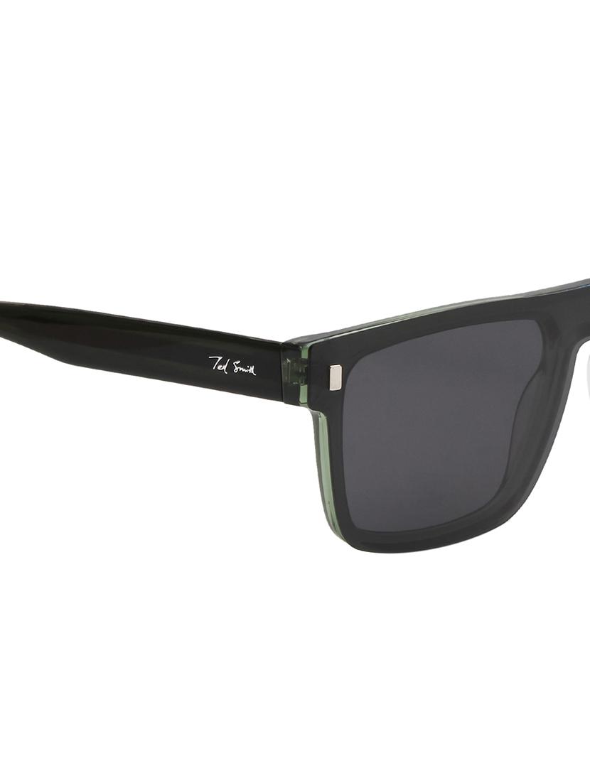 ted smith unisex green square acetate clip on frames clip on sunglasses with polarized lens - 21950209 - Standard Image - 5