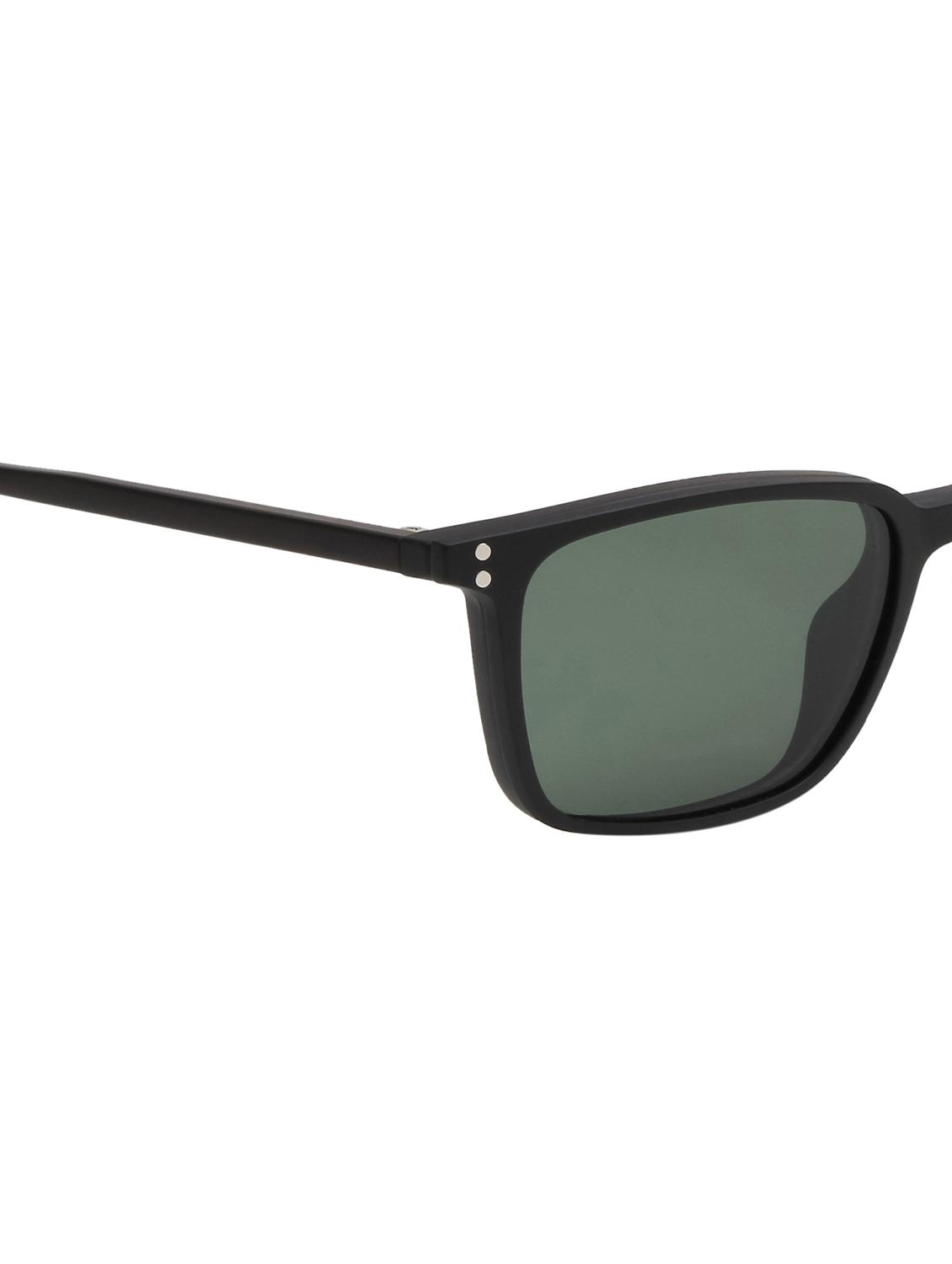 ted smith unisex black-green rectangular clip on frames clip on sunglasses with polarized lens - 21950211 - Standard Image - 5
