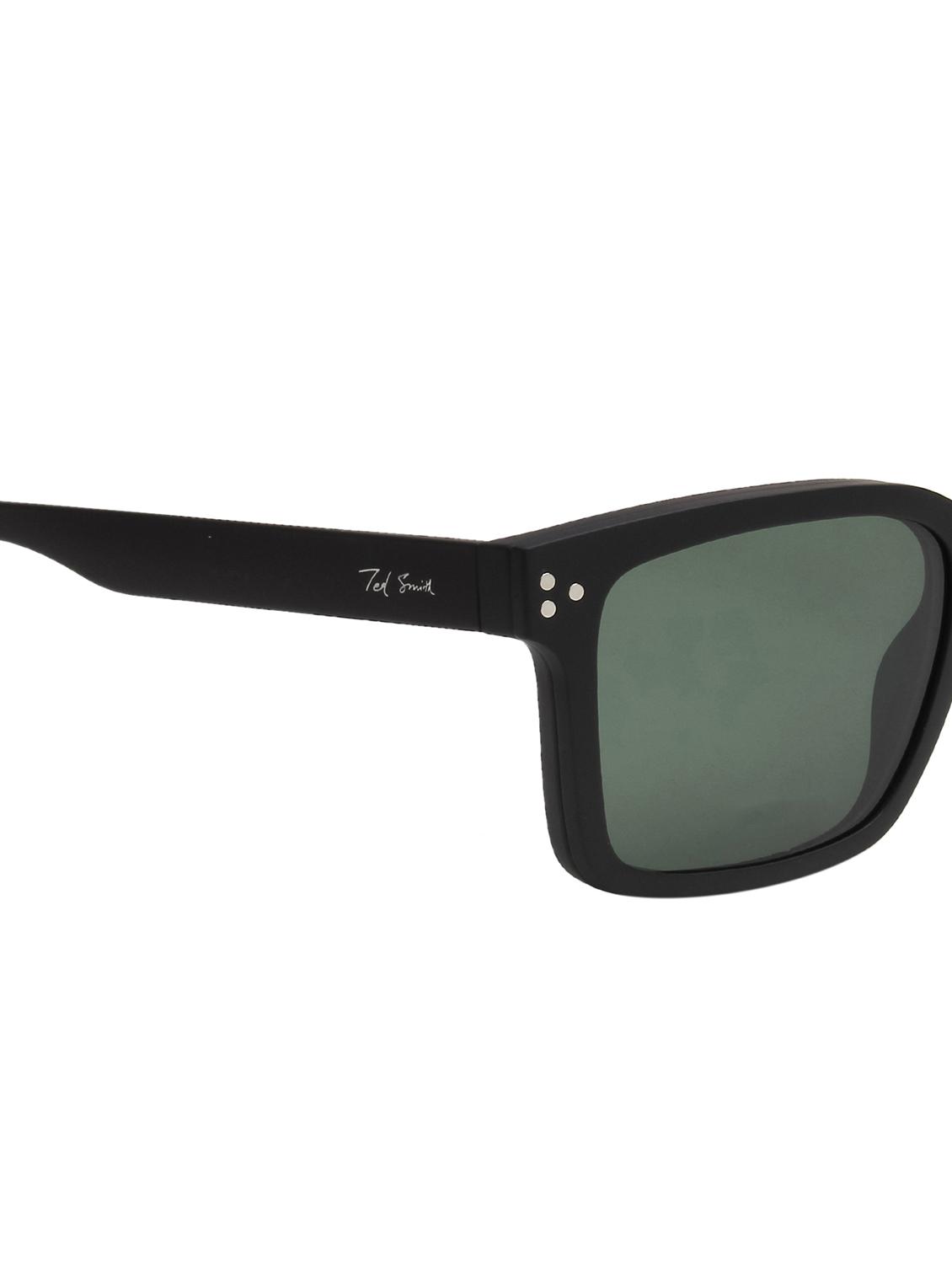 ted smith unisex black-green square clip on frames clip on sunglasses with polarized lens - 21950215 - Standard Image - 5