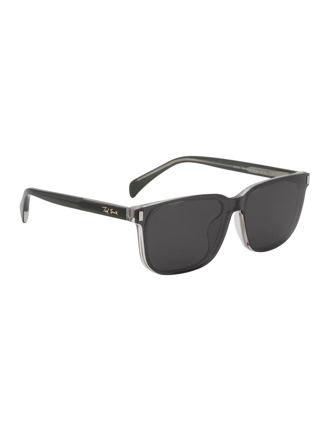 ted smith unisex crystal wayfarer acetate clip on frames clip on sunglasses with polarized lens - 21950219 - Standard Image - 3