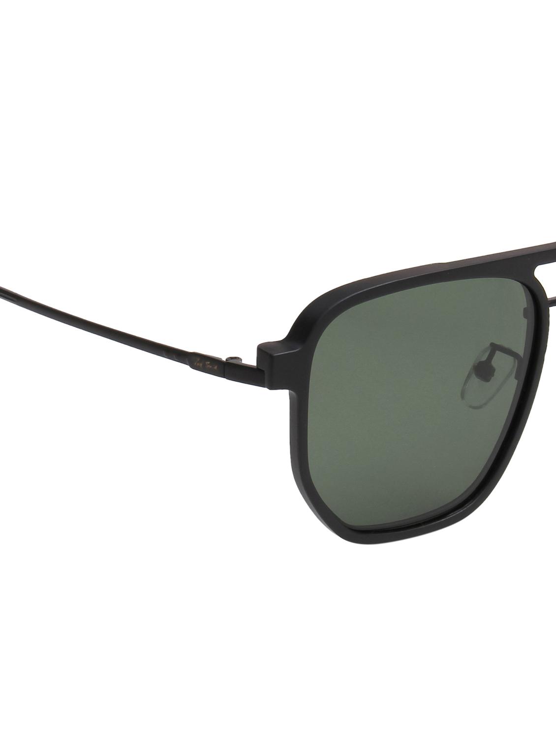 ted smith unisex black-green aviator metal clip on frames clip on sunglasses with polarized lens - 21950221 - Standard Image - 5