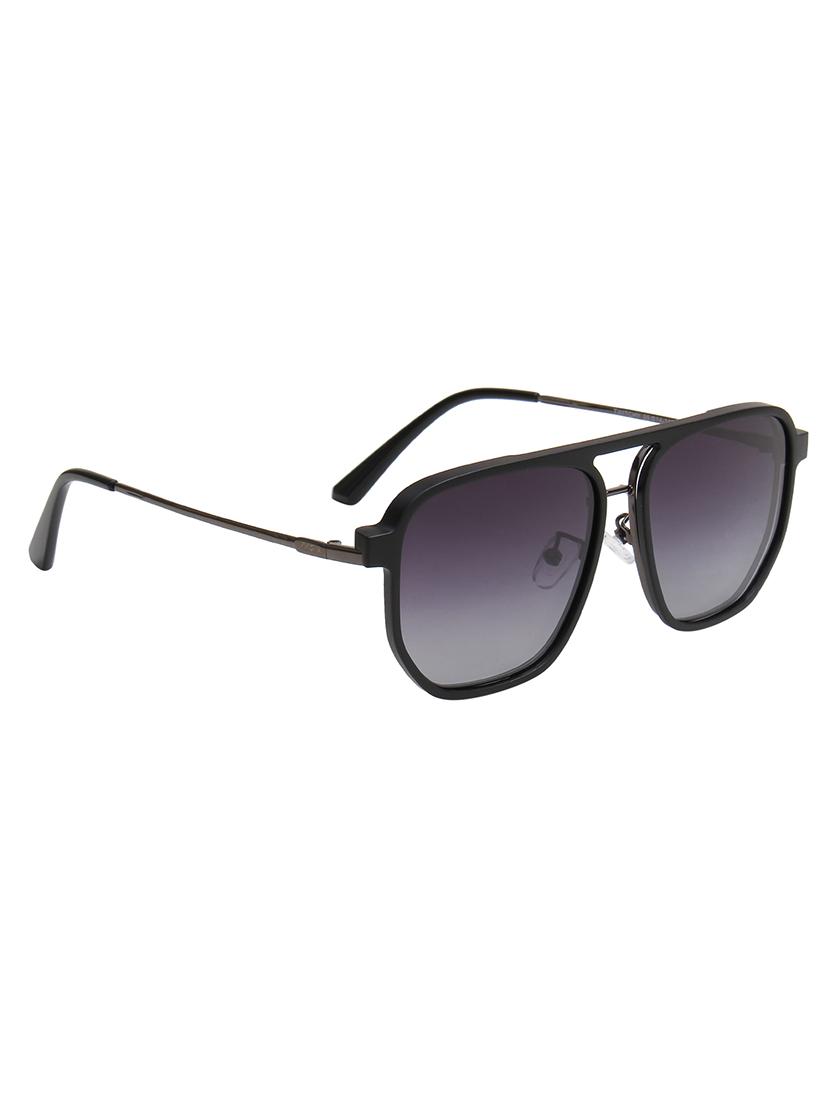ted smith unisex gunmetal aviator metal clip on frames clip on sunglasses with polarized lens - 21950222 - Standard Image - 3