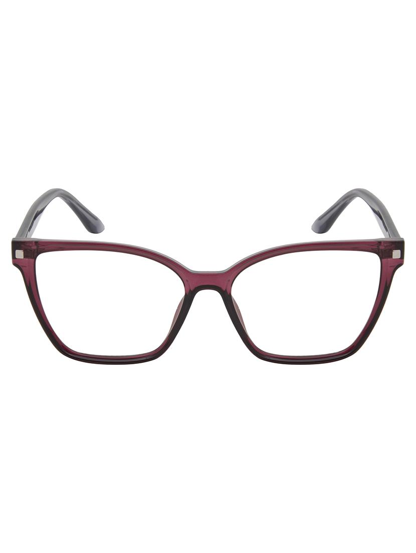 ted smith women margenta-purple cateye acetate clip on frames clip on sunglasses with polarized lens - 21950224 - Standard Image - 3