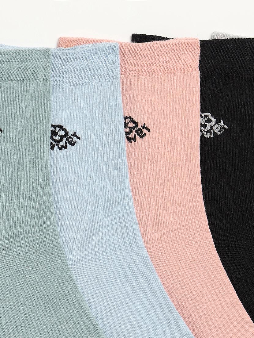 women pack of 5 solid ankle length socks - 21950230 - Standard Image - 5