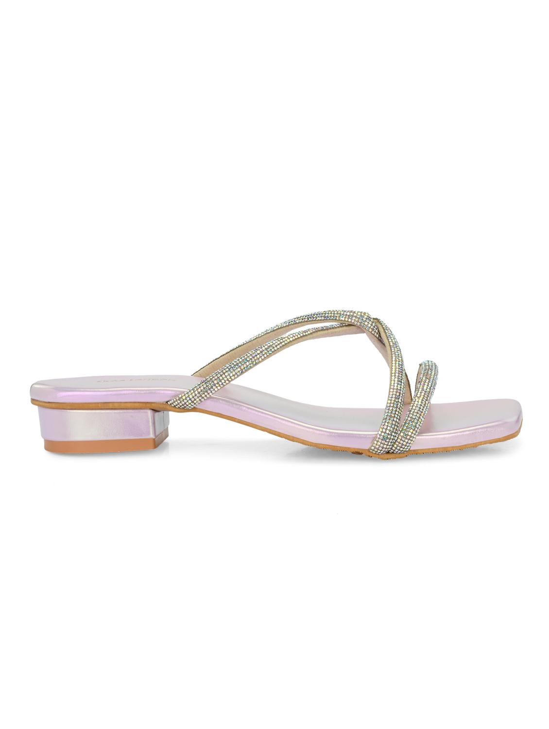women purple slip on sandal - 21950254 - Standard Image - 3