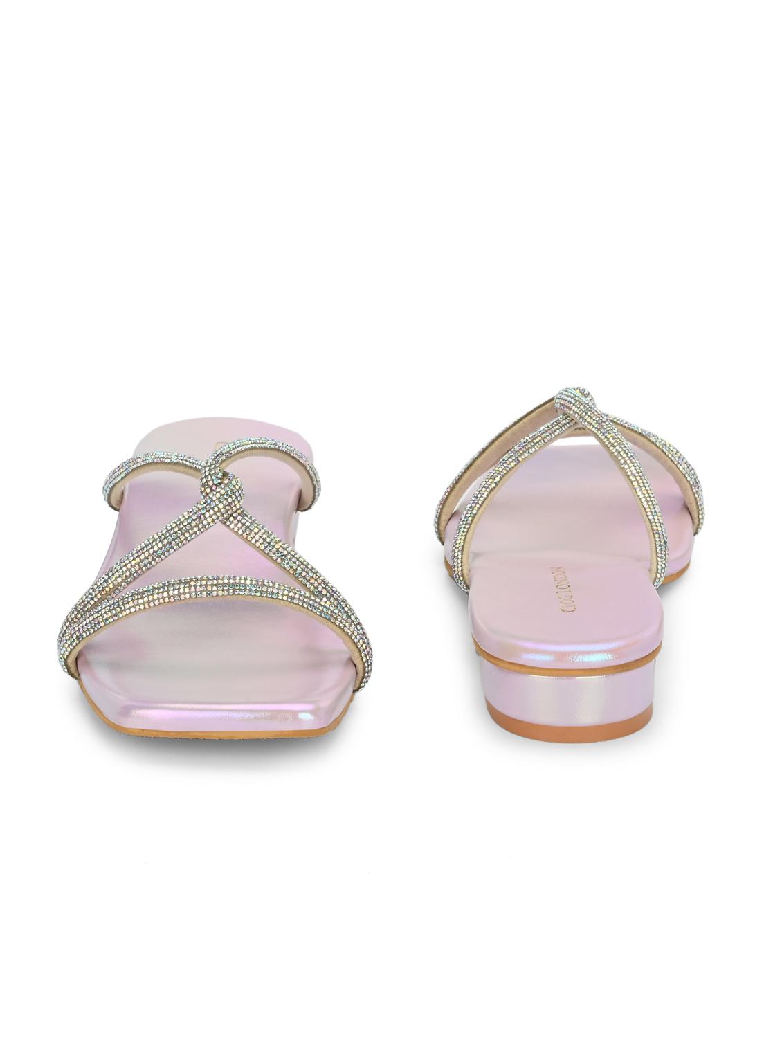 women purple slip on sandal - 21950254 - Standard Image - 5