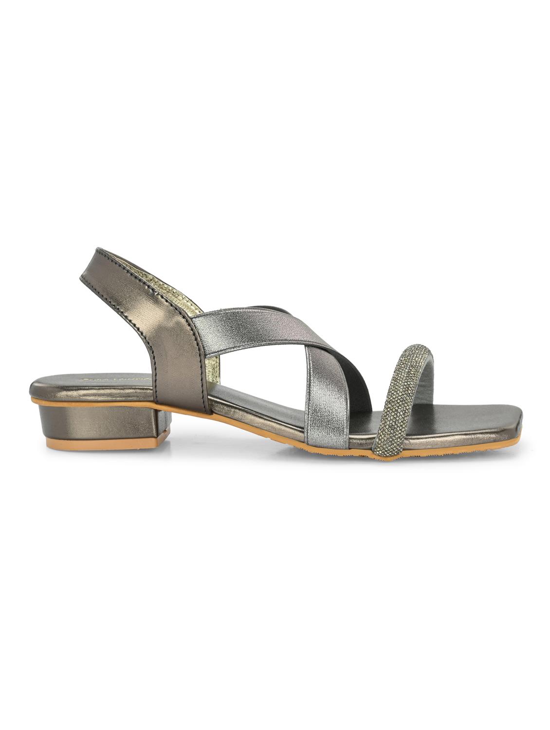 women grey back strap sandal - 21950262 - Standard Image - 3