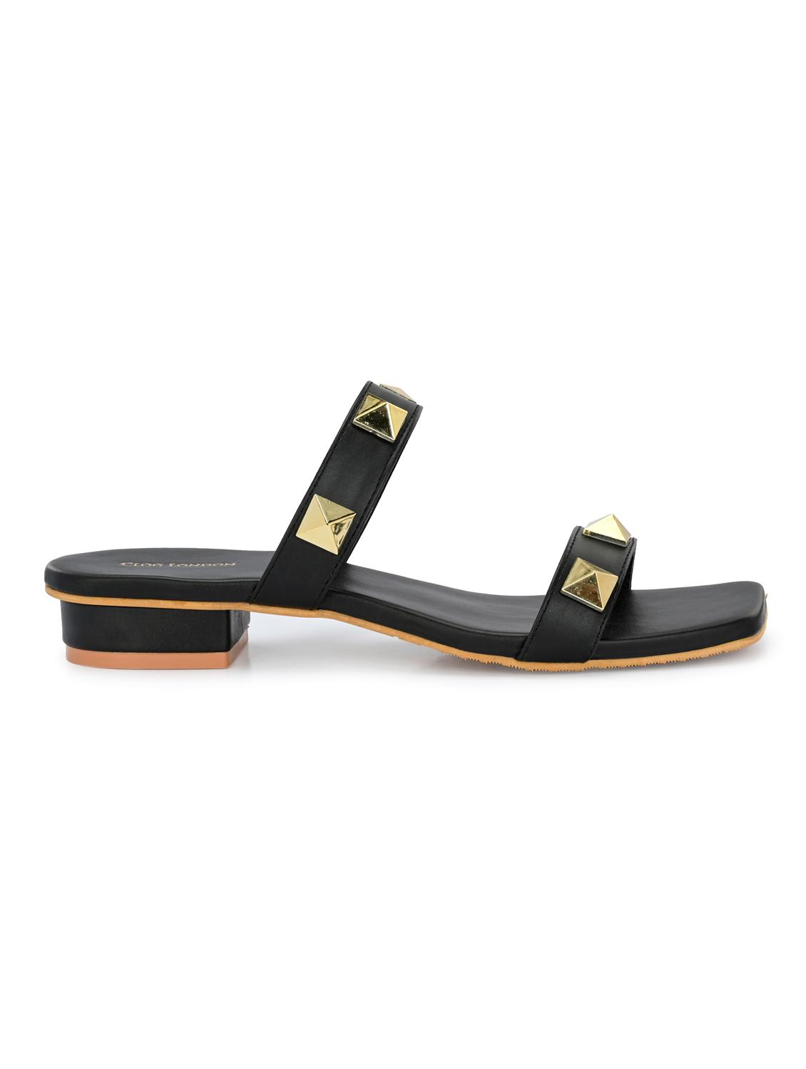 women black slip on sandal - 21950263 - Standard Image - 3