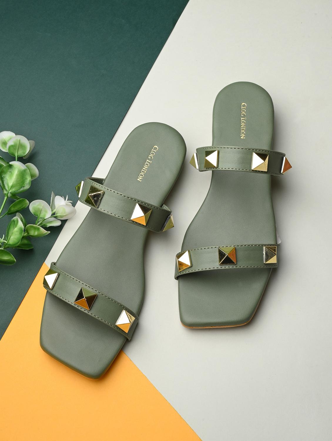 women green slip on sandal - 21950264 -  Zoom Image - 0