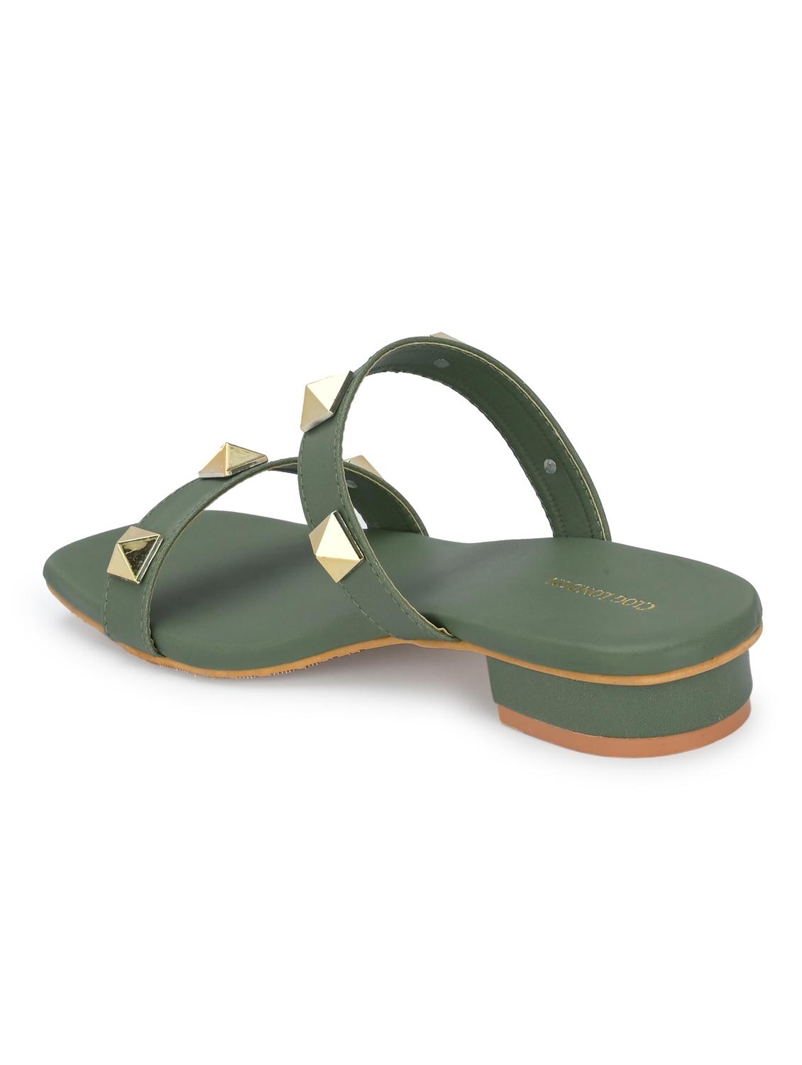 women green slip on sandal - 21950264 - Standard Image - 3