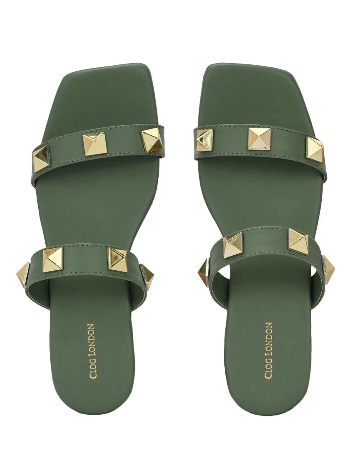 women green slip on sandal - 21950264 - Standard Image - 5