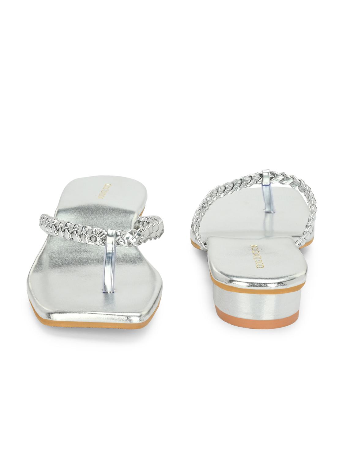 women silver toe separator sandal - 21950266 - Standard Image - 5
