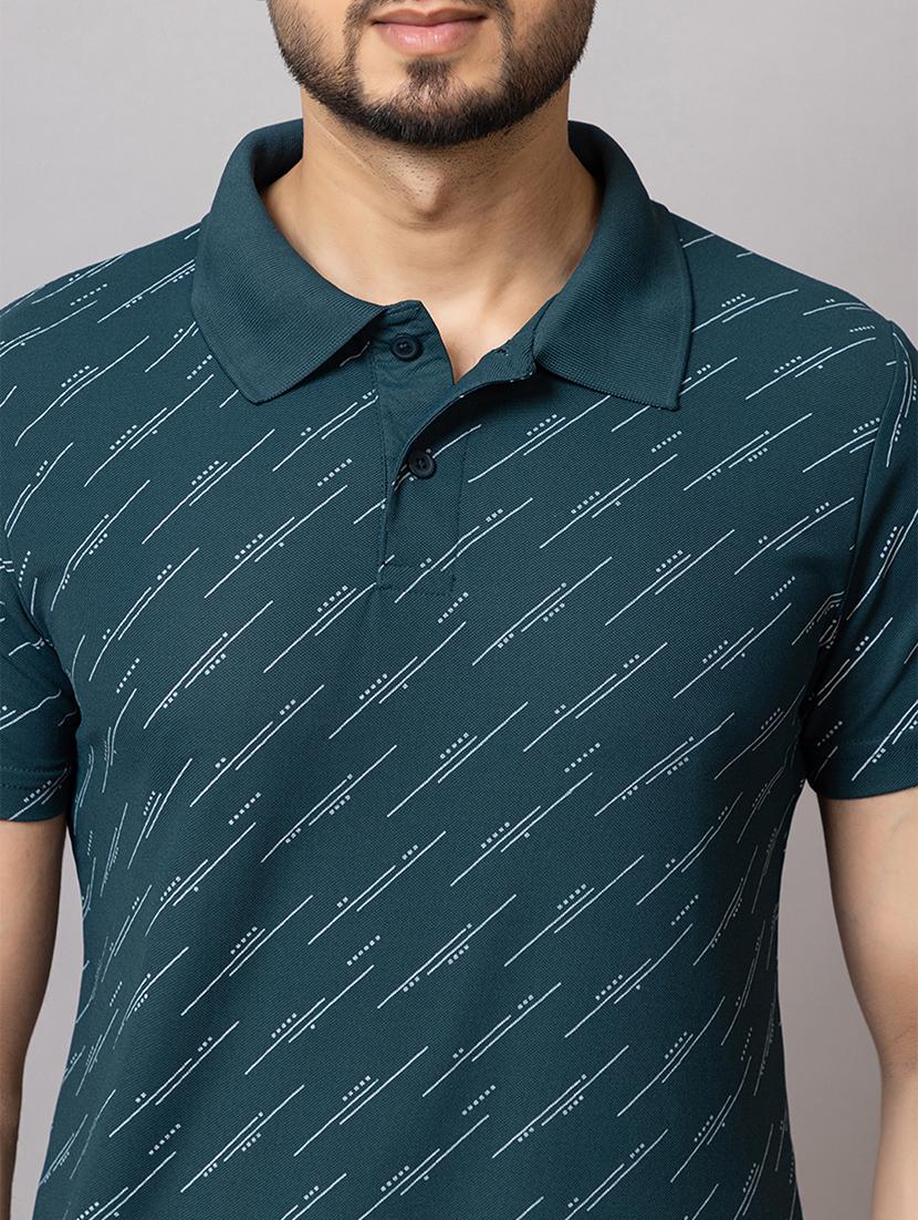 men printed short sleeve regular fit polo t-shirt - 21950316 - Standard Image - 3