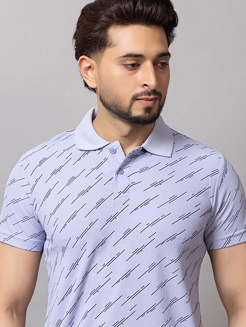 men printed short sleeve regular fit polo t-shirt - 21950317 - Zoom Image - 0