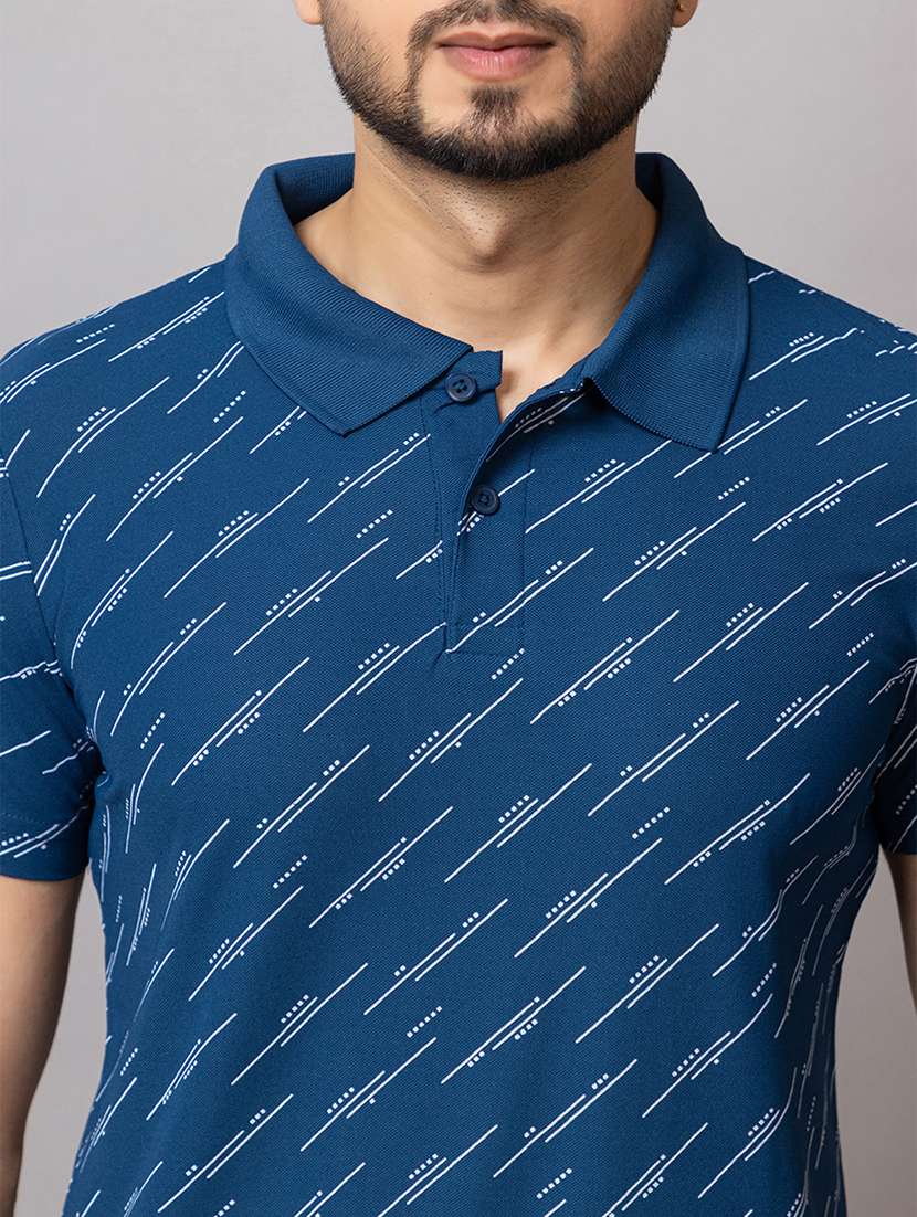 men printed short sleeve regular fit polo t-shirt - 21950318 - Standard Image - 3