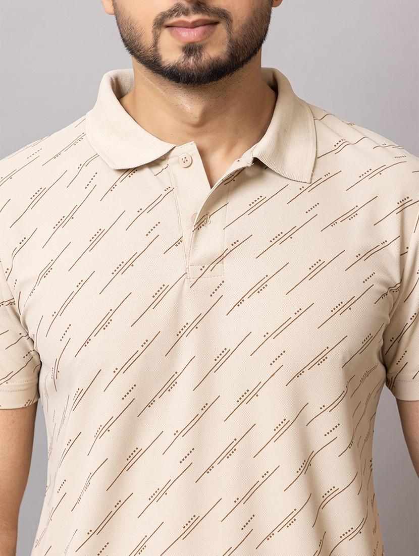men printed short sleeve regular fit polo t-shirt - 21950319 - Standard Image - 3