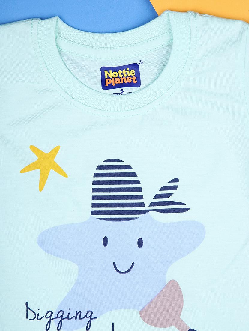 kids printed t-shirt and shorts co-ord set - 21951120 - Standard Image - 3