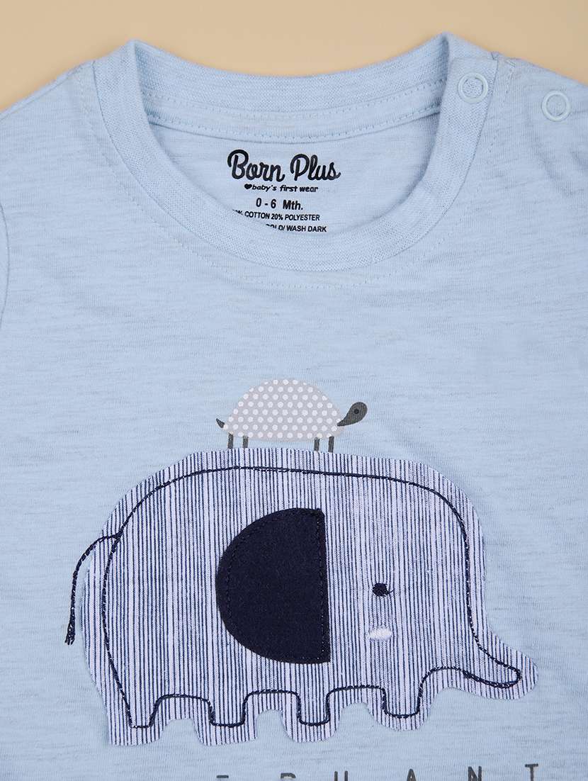 boys printed t-shirt and shorts co-ord set - 21951141 -  Standard Image - 3