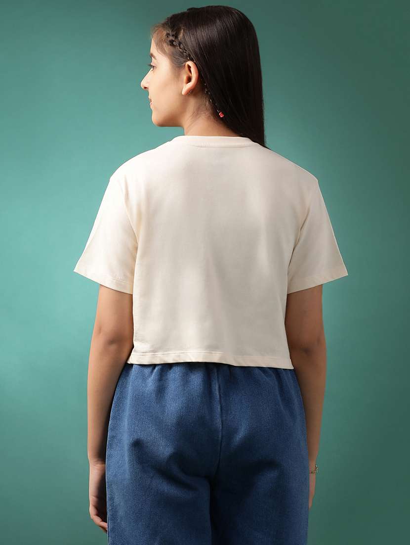 girls printed short sleeve crop tee - 21951162 -  Standard Image - 3