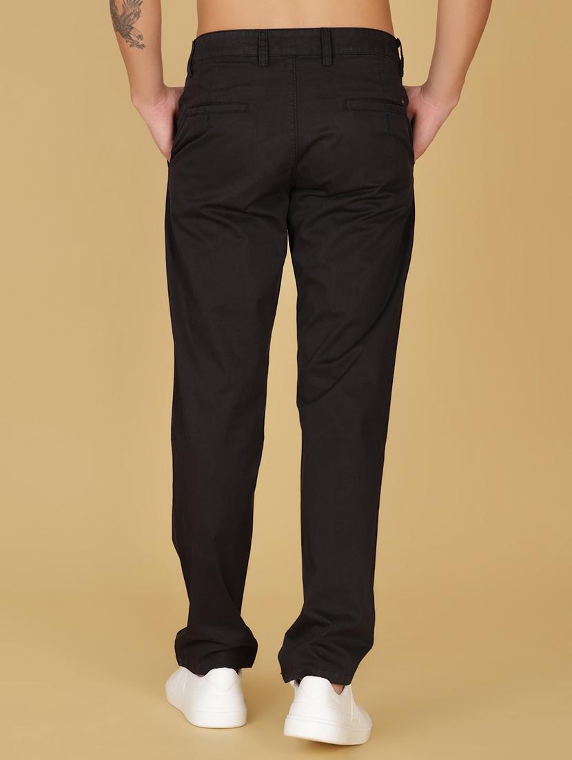 men solid mid rise straight fit chinos - 21951350 - Standard Image - 3