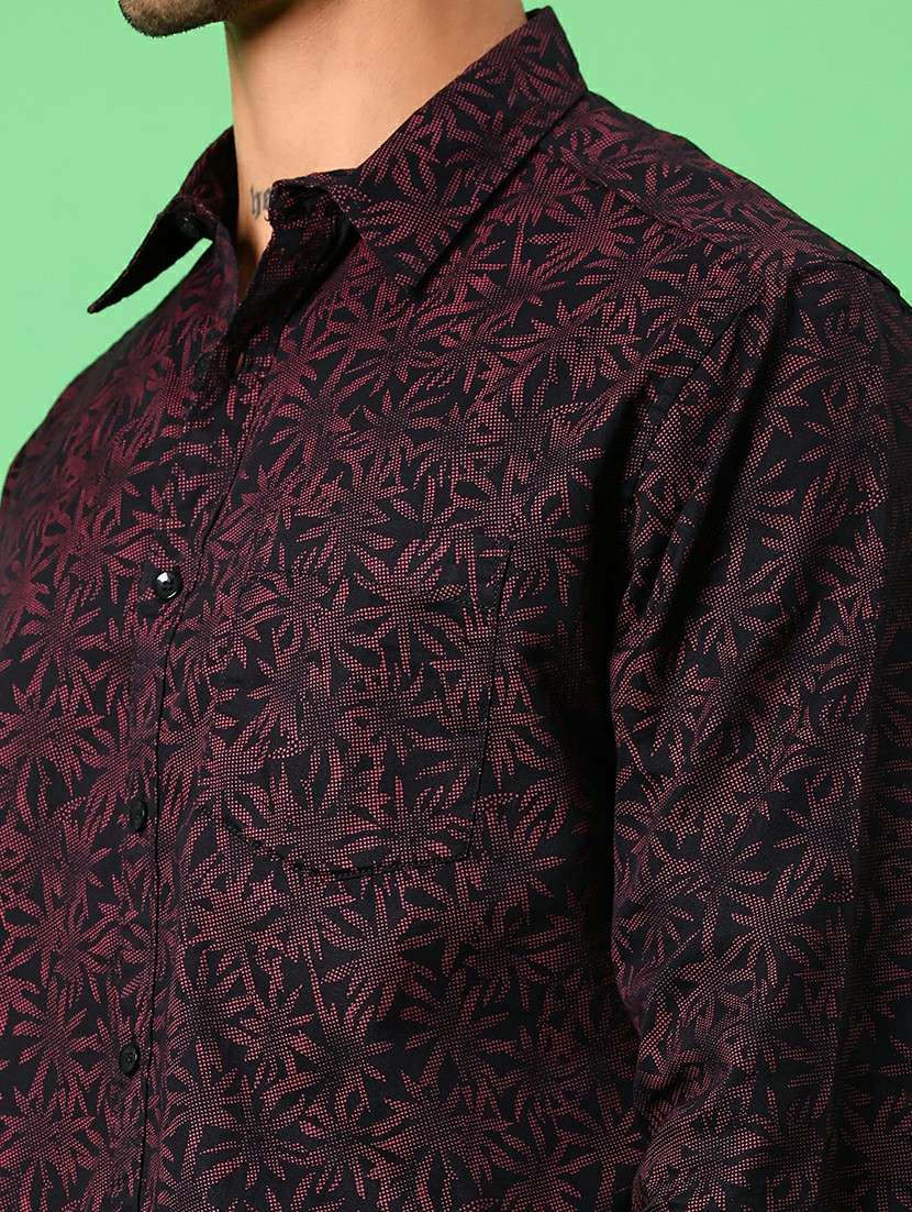 men printed long sleeve regular fit casual shirt - 21951361 -  Standard Image - 5