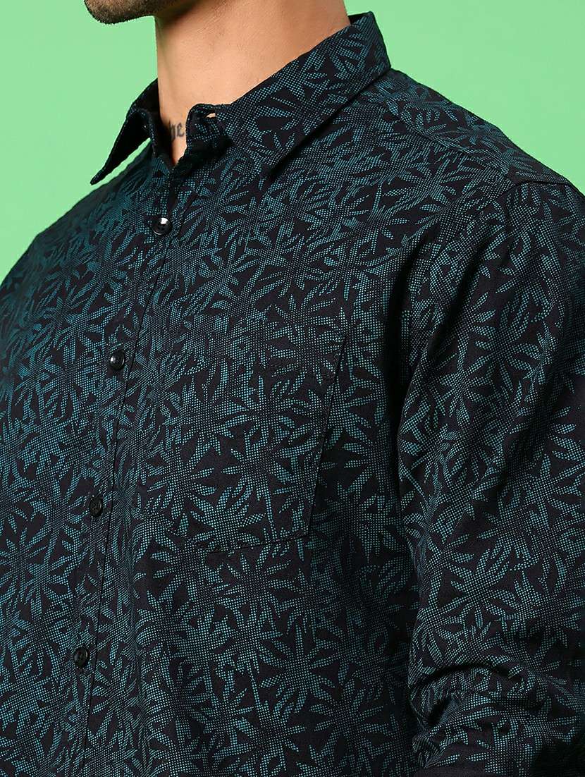 men printed long sleeve regular fit casual shirt - 21951366 -  Standard Image - 5