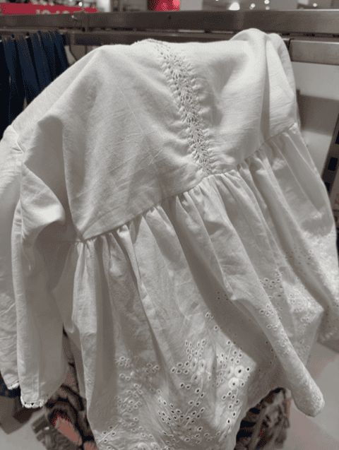 off white cambric top - 21951393 - Standard Image - 0