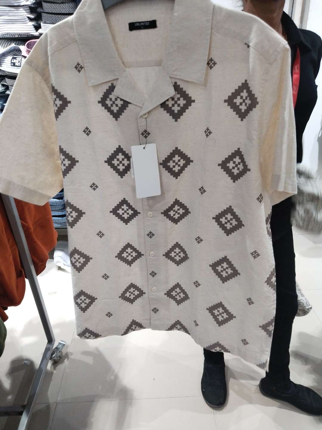 off white flax casual shirt - 21951407 - Zoom Image - 0