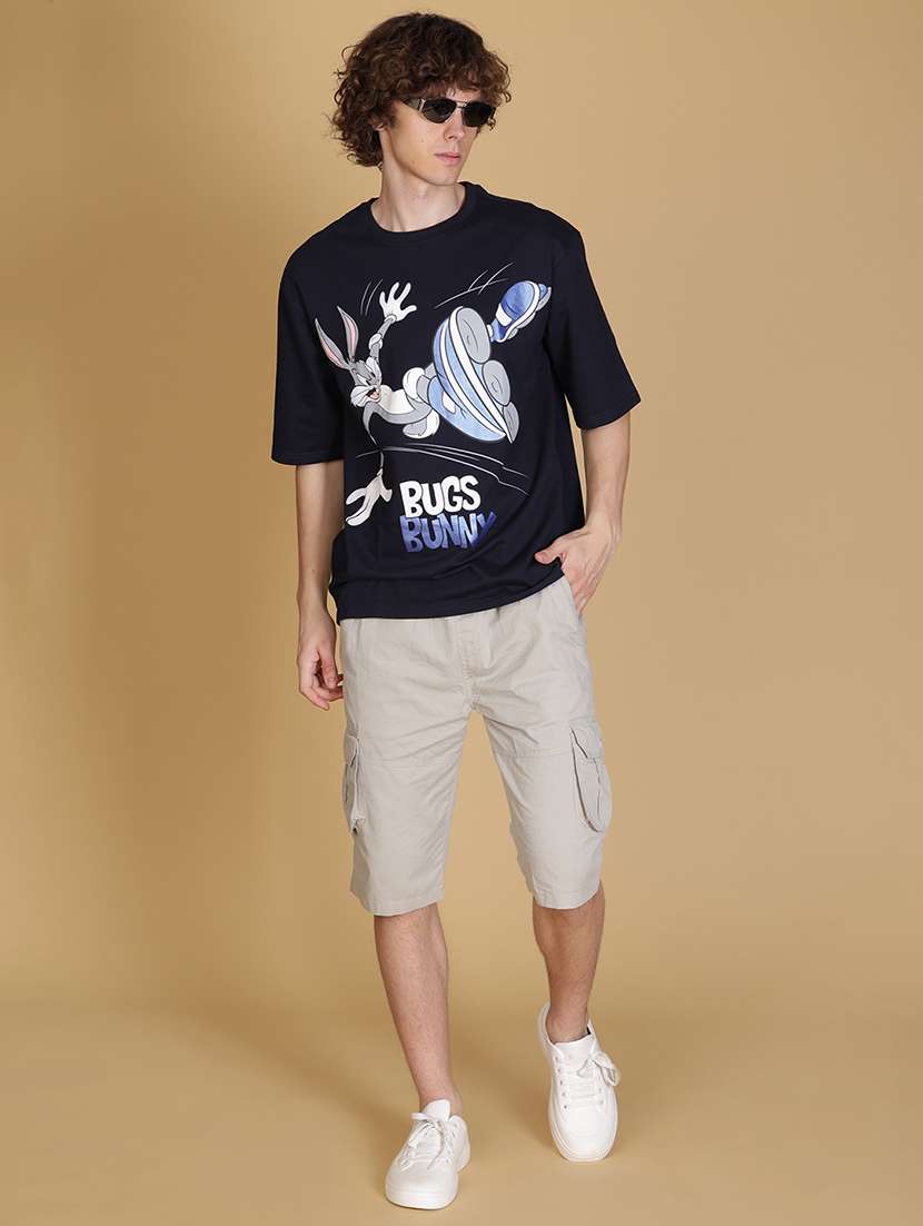 men printed short sleeve loose fit t-shirt - 21951412 -  Standard Image - 3